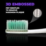 Toothbrush Soft, Silver & Jade Flossing Bristles (Pack of 8) Colors May Vary - Image 3