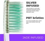 Toothbrush Soft, Silver & Jade Flossing Bristles (Pack of 8) Colors May Vary - Image 5