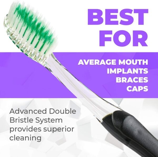 Toothbrush Soft, Silver & Jade Flossing Bristles (Pack of 8) Colors May Vary - Image 6