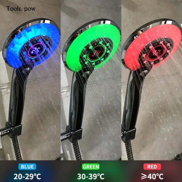 LED Shower Head with Digital Temperature Control - Image 3