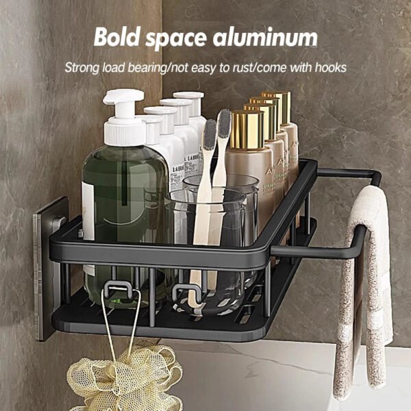 Stainless Steel Bathroom Storage Rack - Image 4
