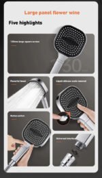 High Pressure Adjustable Shower Head - Image 5