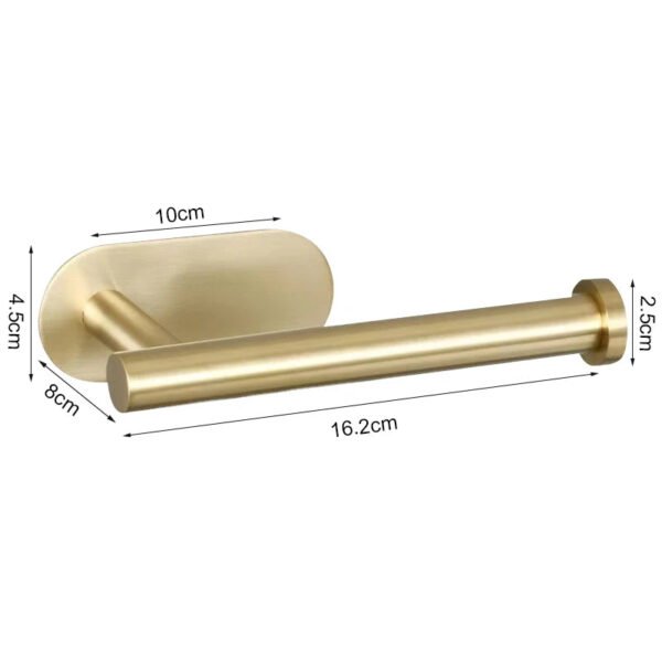 Stainless Steel Adhesive Toilet Paper Holder - Image 16