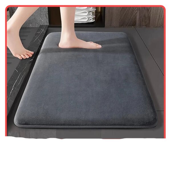 Super Absorbent Non-Slip Velvet Bathroom Door Floor Mat - Image 1