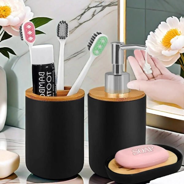 Bathroom Set Soap Dispenser Toothbrush Holder Soap Box - Image 1