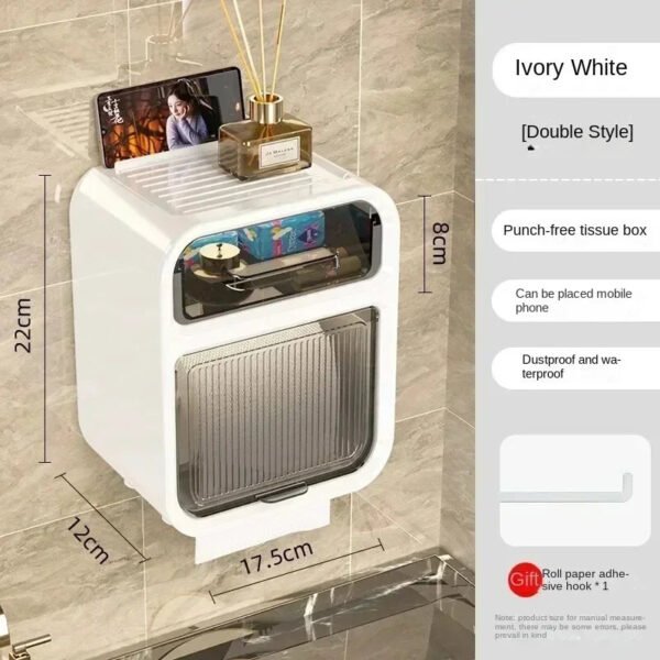 Wall-Mounted Bathroom Tissue Box - Image 8