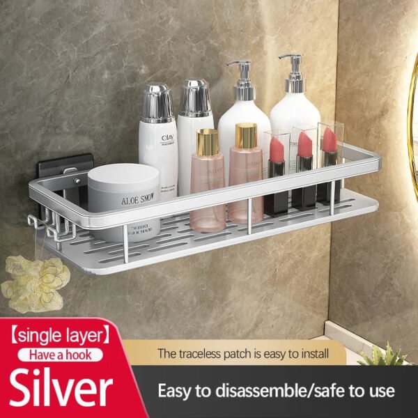 Stainless Steel Bathroom Storage Rack - Image 11