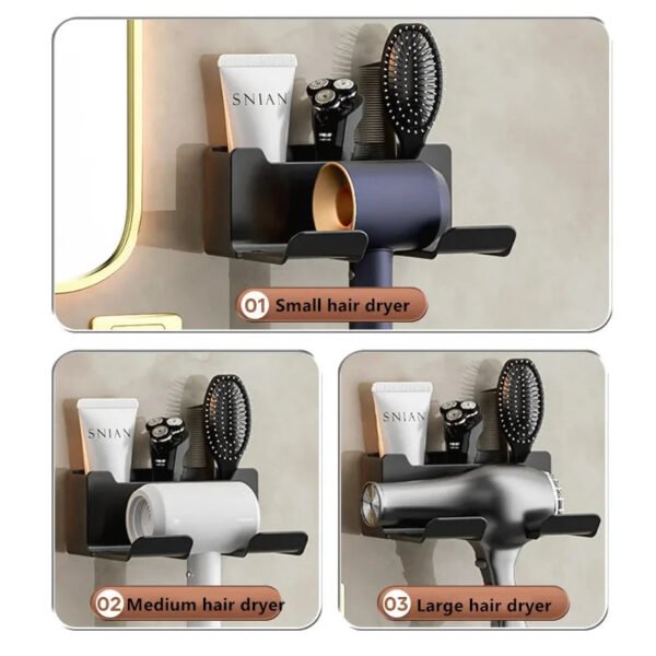 Wall-Mounted Hair Dryer Holder - Image 3