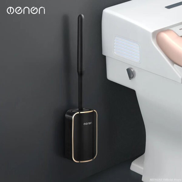 Wall-Mounted Quick-Drain Toilet Brush Set - Image 10