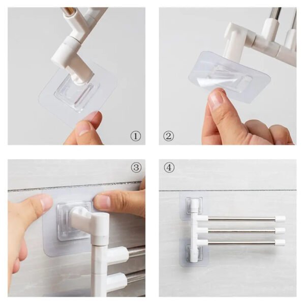 Wall Mounted Aluminum Towel Rack - Image 5