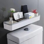 Wall-Mounted Toilet Bathroom Storage Cabinet Rack