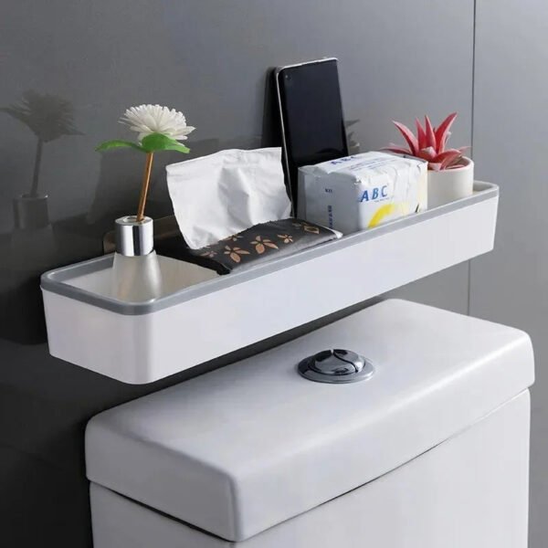 Wall-Mounted Toilet Bathroom Storage Cabinet Rack - Image 1