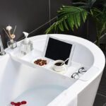Extendable Bamboo Bathtub Shelf Tray - Image 4