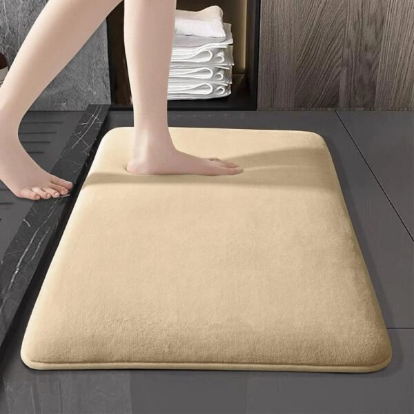 Super Absorbent Non-Slip Velvet Bathroom Door Floor Mat - Image 11