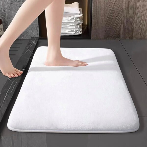 Super Absorbent Non-Slip Velvet Bathroom Door Floor Mat - Image 8