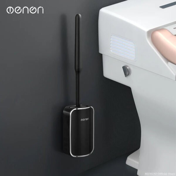 Wall-Mounted Quick-Drain Toilet Brush Set - Image 7