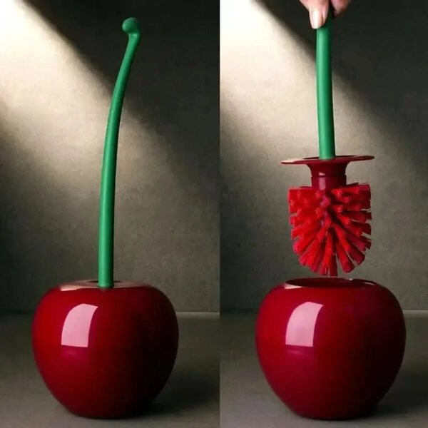 Cherry Shaped Toilet Brush Set - Image 2