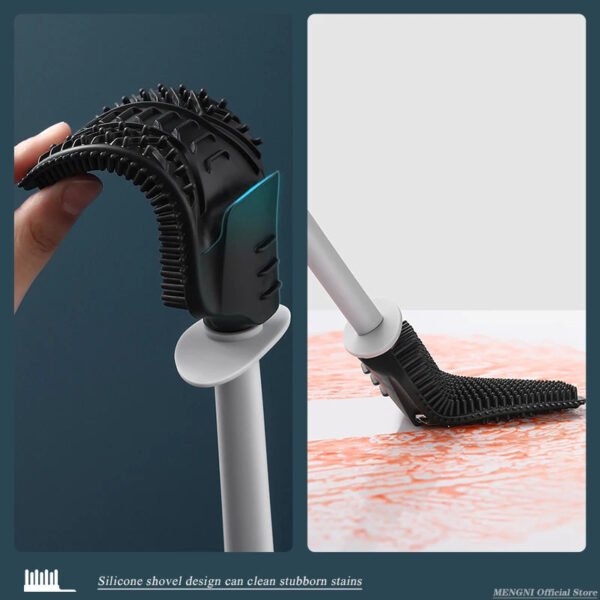 Wall-Mounted Quick-Drain Toilet Brush Set - Image 3