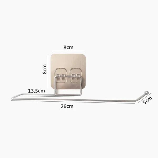 Stainless Steel Adhesive Toilet Paper Holder - Image 7