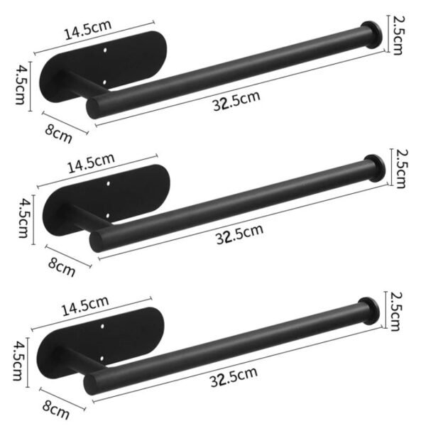 Stainless Steel Adhesive Toilet Paper Holder - Image 9