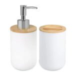 Bathroom Set Soap Dispenser Toothbrush Holder Soap Box - Image 9