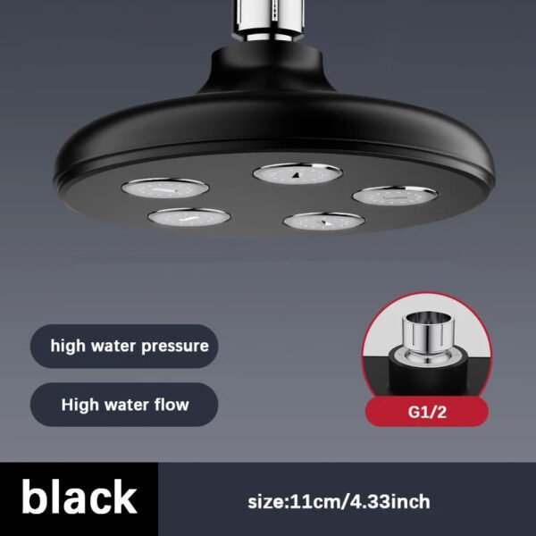 Supercharged Wall-Mounted Rotatable Shower Head - Image 5