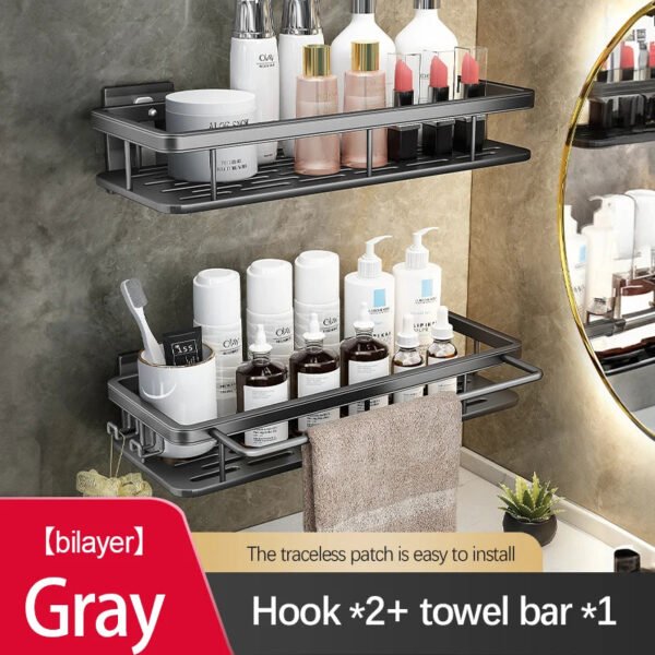 Stainless Steel Bathroom Storage Rack - Image 14
