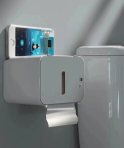 Induction Toilet Paper Holder Shelf