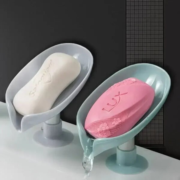 Leaf Shape Soap Holder with Suction Cup - Image 2