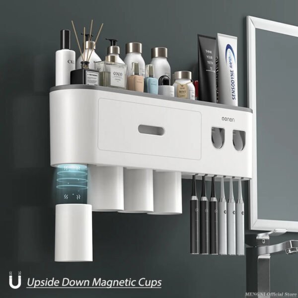 Magnetic Adsorption Inverted Toothbrush Holder - Image 4