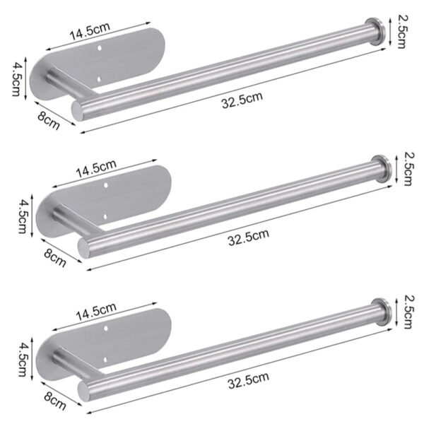 Stainless Steel Adhesive Toilet Paper Holder - Image 14