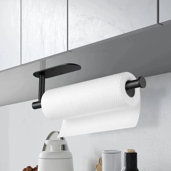 Stainless Steel Adhesive Toilet Paper Holder - Image 1