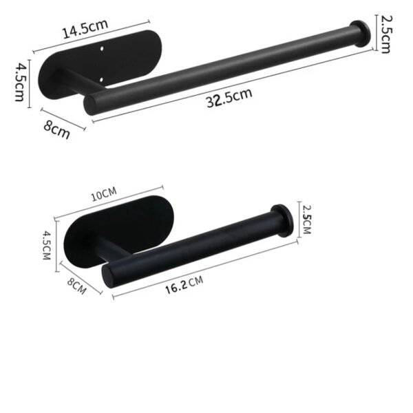 Stainless Steel Adhesive Toilet Paper Holder - Image 18
