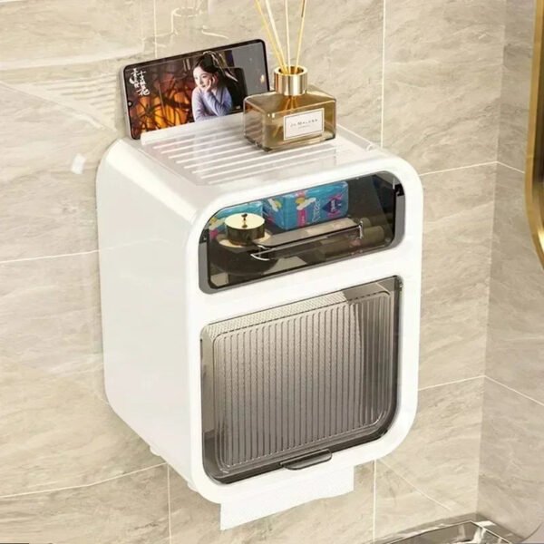 Wall-Mounted Bathroom Tissue Box - Image 1