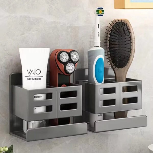 Hole-Free Multifunctional Wall-Mounted Storage Rack - Image 1