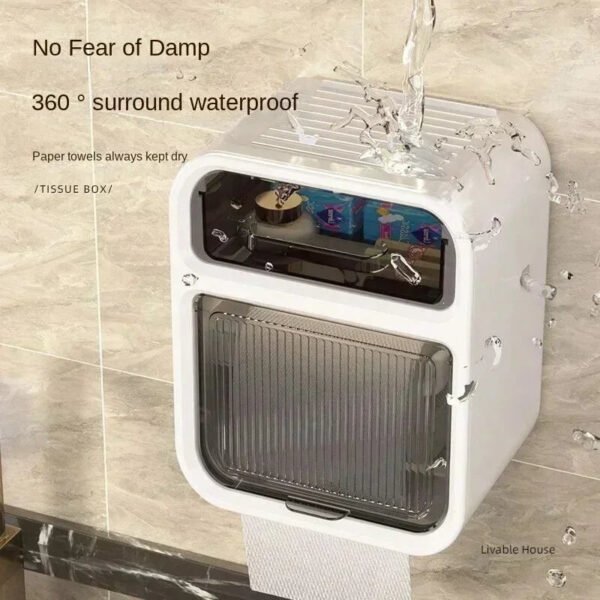 Wall-Mounted Bathroom Tissue Box - Image 4