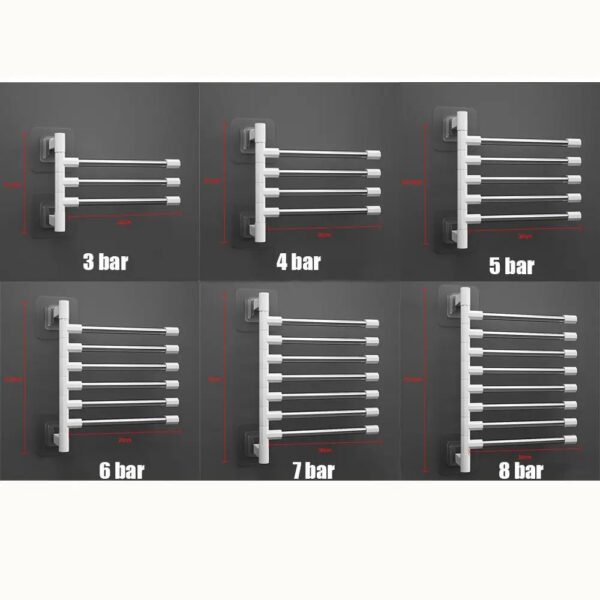 Wall Mounted Aluminum Towel Rack - Image 6