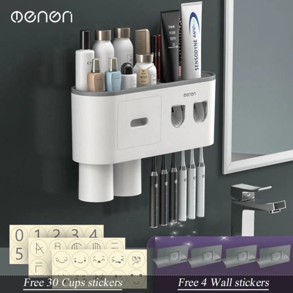 Magnetic Adsorption Inverted Toothbrush Holder - Image 9