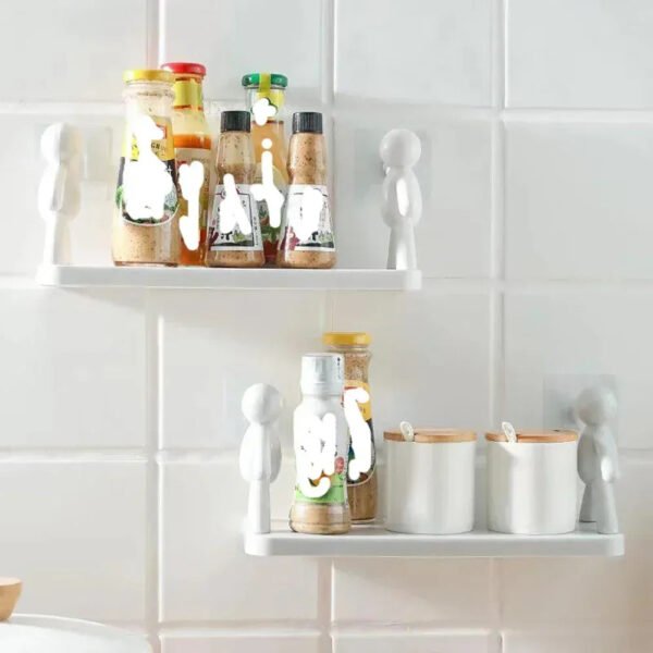 Self-Adhesive Bathroom Shampoo Storage Rack - Image 2