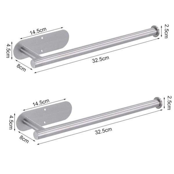 Stainless Steel Adhesive Toilet Paper Holder - Image 12