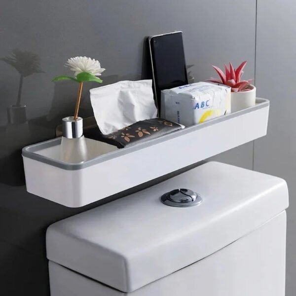 Wall-Mounted Toilet Bathroom Storage Cabinet Rack - Image 7