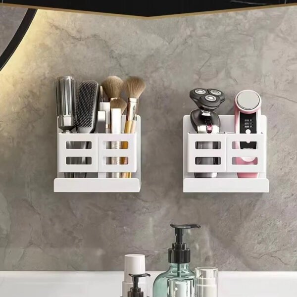 Hole-Free Multifunctional Wall-Mounted Storage Rack - Image 3