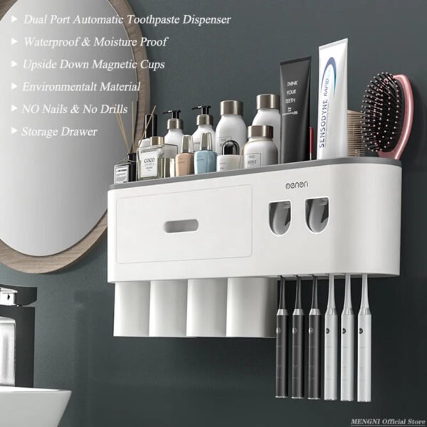 Magnetic Adsorption Inverted Toothbrush Holder - Image 2