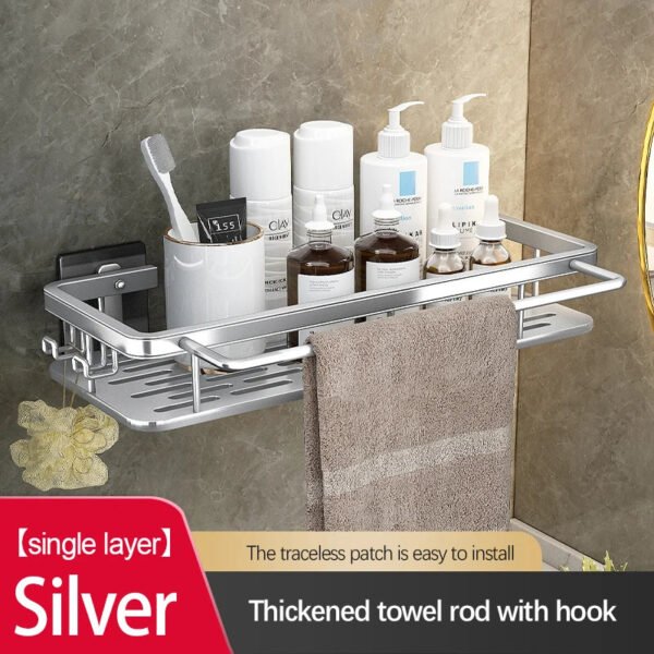 Stainless Steel Bathroom Storage Rack - Image 17
