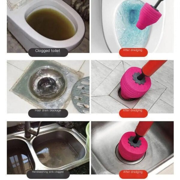 High Pressure Toilet Plunger Silicone Pipe Unblocker - Image 3