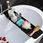 Extendable Bamboo Bathtub Shelf Tray - Image 3