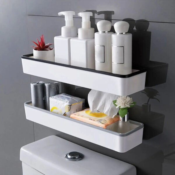 Wall-Mounted Toilet Bathroom Storage Cabinet Rack - Image 2