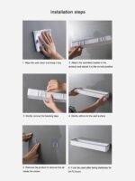 Wall-Mounted Toilet Bathroom Storage Cabinet Rack - Image 4