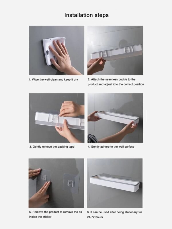 Wall-Mounted Toilet Bathroom Storage Cabinet Rack - Image 4