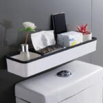 Wall-Mounted Toilet Bathroom Storage Cabinet Rack - Image 8